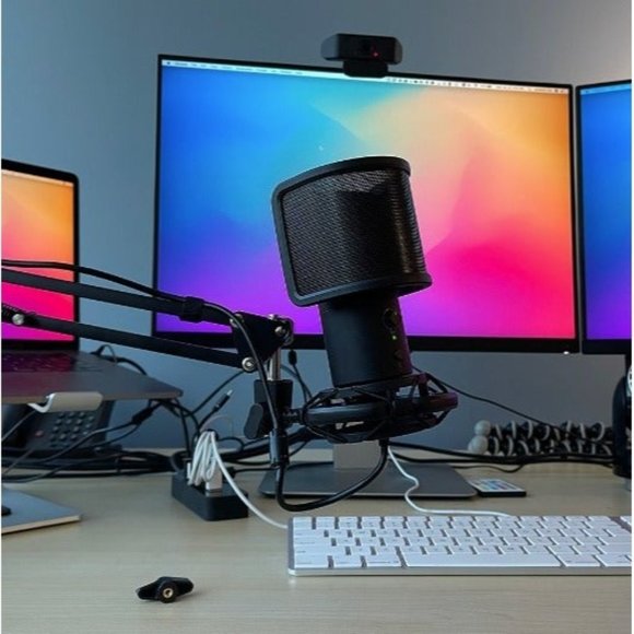 USB Gaming Streaming Microphone Kit for PC Computer, Condenser Mic Set - Picture 1 of 1